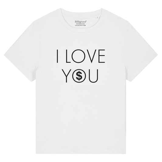 T-Shirt mit Print I LOVE YOU